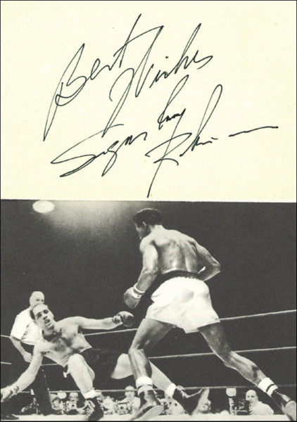 Robinson, Sugar Ray: Autogramm