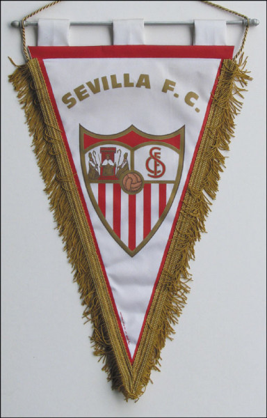 Offizieller Übergabewimpel UEFA-Pokal Achtelfinale, Sevilla FC - Spielwimpel