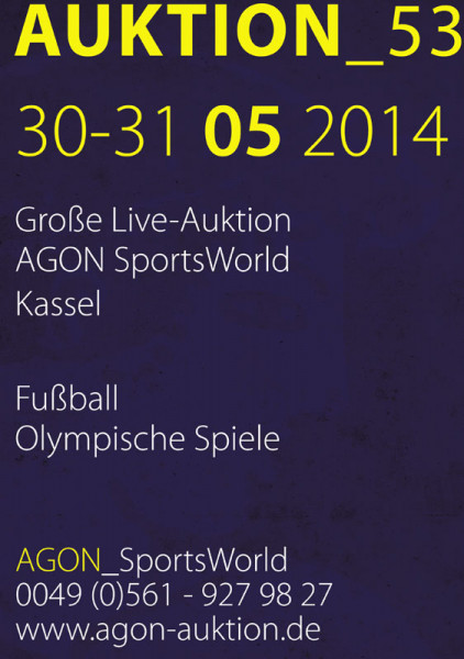 53. AGON Auktion: Auktions-Katalog: SportMemorabilia Live in Kassel