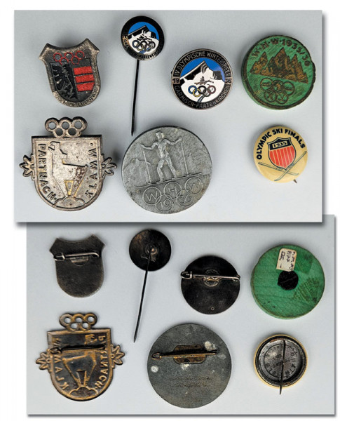 Olympic Winter Games1936 7 Pins + badges