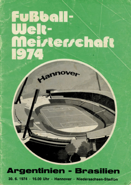 FIFA World Cup 1974. Programm Brasil v Argentina