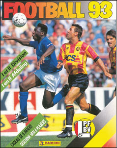 Football 93. I et II Division. Panini '93 Belgium. Sammelalbum.