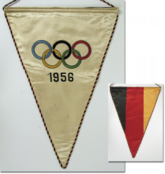 Olympic Games 1956 Official Pennant 1956 GDR.