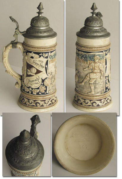 German Football Beerstein appro. 1925. 24 cm