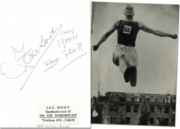 Boot, Jacob: Autograph Olympia 1924 Jacob Boot