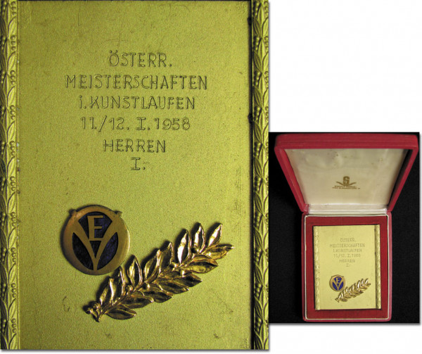 Österr. Meisterschaften i. Kunstlaufen 1958, Siegerplakette 1958