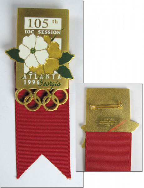 105th IOC-Session Badge: Atlanta 1996.