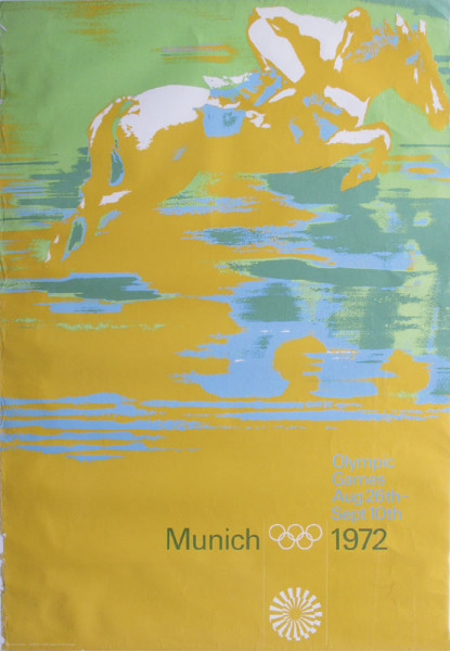 Werbeplakat "Reitsport" englisch 119x84cm, Plakat OSS1972