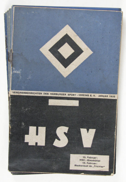 Vereinsnachrichten des Hamburger Sport-Verein e.V. Januar 1935 bis Dezember 1935 (Nr.1/2-18/19 in 10