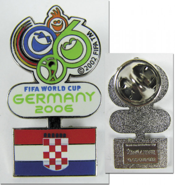Logo WM 2006 mit kroatischer Flagge, Anstecker - WM2006