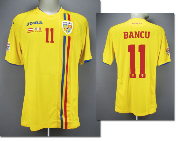 Nations League match worn football shirt Romania