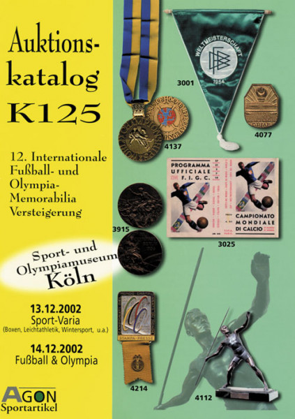 12. AGON Auktion: Auktions-Katalog: SportMemorabilia Köln