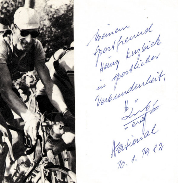 Kübli: Cycling Autograph. Kuebli 1982
