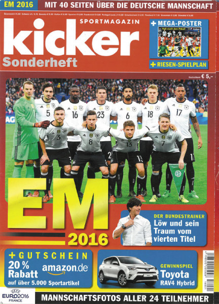 Sondernummer EM-2016 : Kicker Sonderheft 16 EM
