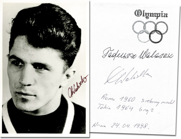 Walasek, Tadeusz: Olympic Games 1960 Boxing Autograph Poland