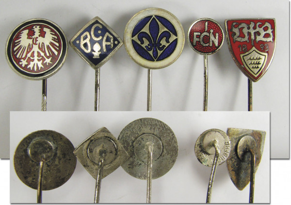 5 German Football Pins 1960
