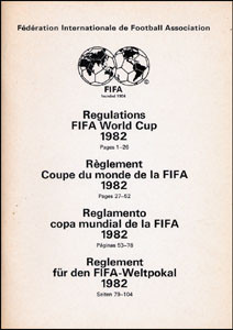 World Cup 1982. Offcial FIFA Reglement