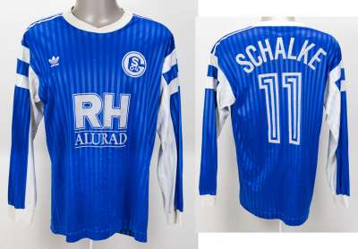 Schalke 04 Sand 11 長袖 実用品 match worn match worn football 