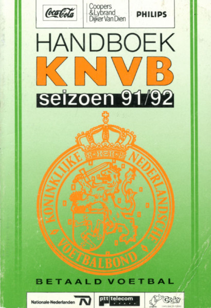 Handboek KNVB Seizoen 91/92.