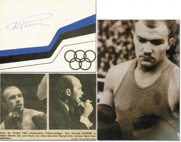 Pozniakas, Danas: Olympic Games 1968 Boxing Autograph USSR