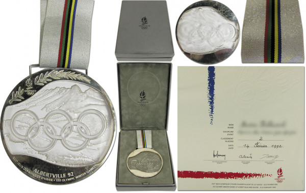 Olympic Winter Games 1992 Silver Winner medal