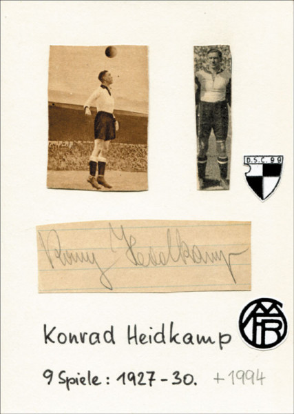 Heidkamp, Konrad: Blancobeleg auf Sammlerkarte mit Originalsignatur