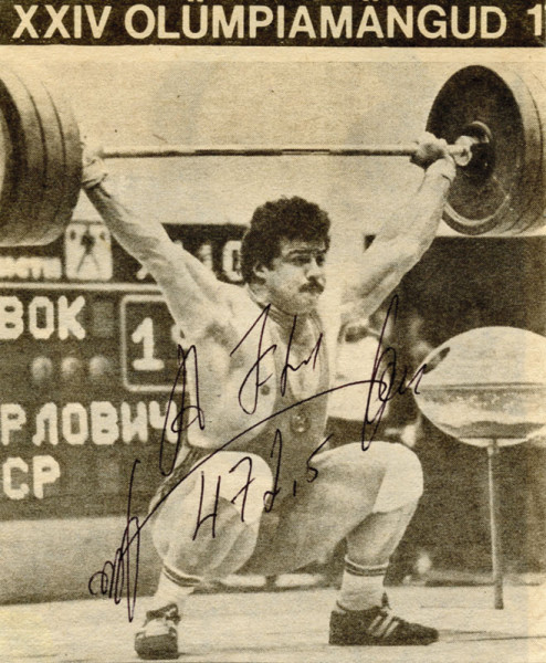 Kurlowitsch, Aljaksandr: Autograph Olympic Games 1988 Weightlifting USSR