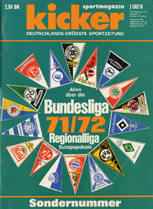 Sondernummer 1971 : Kicker Sonderheft 71/72 BL