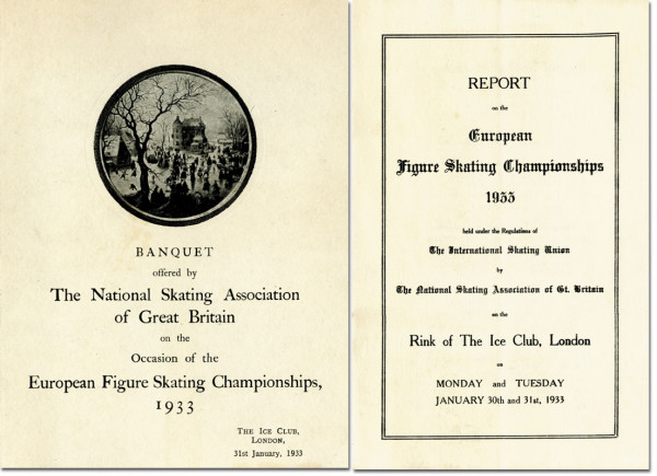 Report on the European Figure Skating Championships 1933.