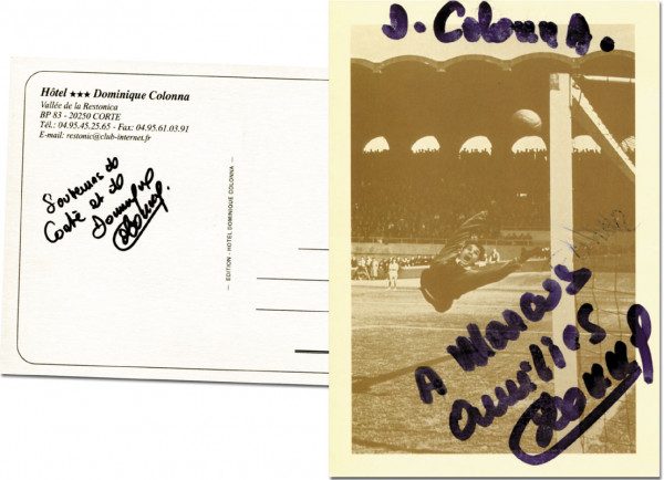 Colonna, Dominique: Autograph Football. Dominique Colonna