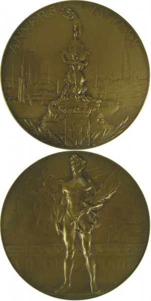 Bronzemedaille VII. Olympiade Antwerpen 1920, Siegermedaille 1920