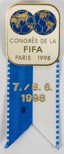 FIFA - Congress Participation badge Paris 1998