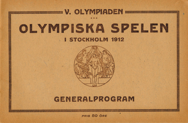 Olympic Games 1912. Official General programme