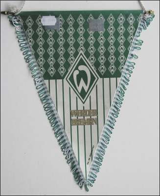 Fanion / Banderin Werder Bremen - 9x11 Cm - Club Allemand De Football - Supporteur