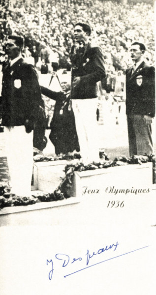 Despeaux, Jean: Autograph Olympic Games Boxing 1936. France