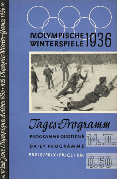 Olympic Winter Games 1936. Daily Programme Garmis