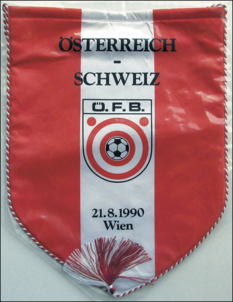 Österreich - Schweiz, 21.08.1990 Wien, Österreich - Wimpel 1990