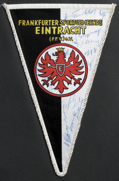 Signierter Wimpel "Frankfurter SG Eintracht"