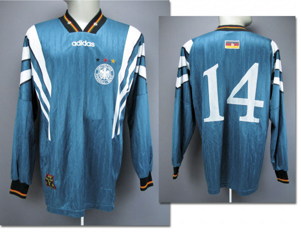 match worn football shirt Germany 1996