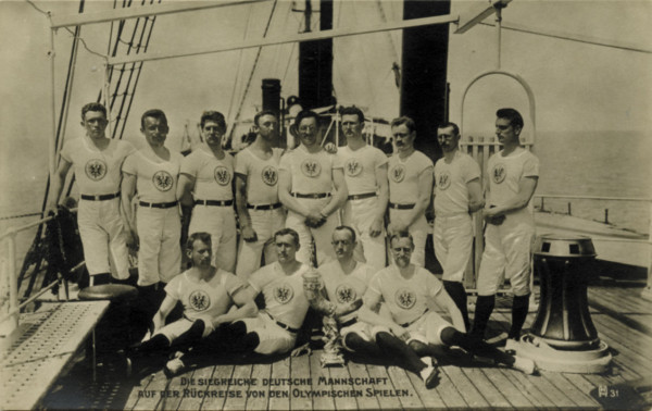 S/W-Fotopostkarte Olympische Spiele 1906 in Athen, Postkarte OS 1906