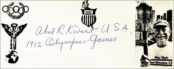 Kiviat, Abel: Autograph Olympic 1912 athletics. Abel Kiviat
