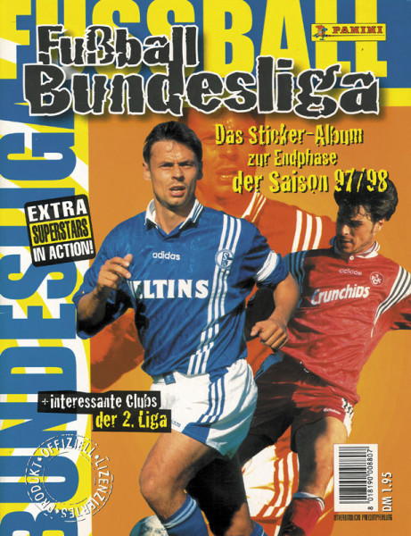 Fußball Bundesliga 97/98. Das Sticker-Album zur Endphase der Saison 97/98 + interessante Clubs der 2.Liga.