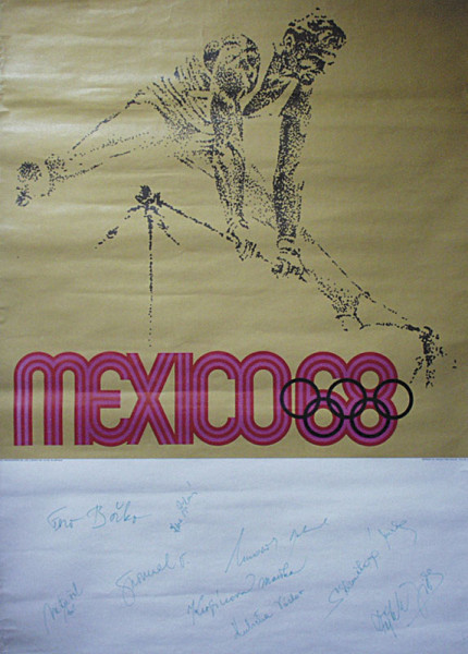 MEXICO 68 - Motiv Reck-Turnen, Werbeplakat OSS 1968