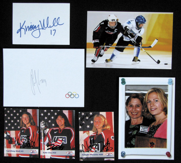 Eishockey OSW 2002 Frauen USA: 5 Originalsignaturen USA Frauen