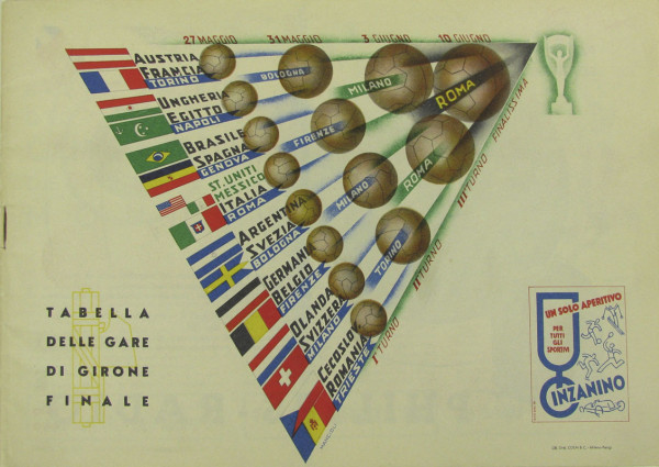 Programma ufficiale Campionato Mondiale di calcio.