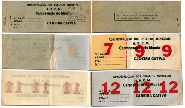 Original Dauerkartenheft 12 Eintrittskarte WM50, Eintrittskarte WM1950