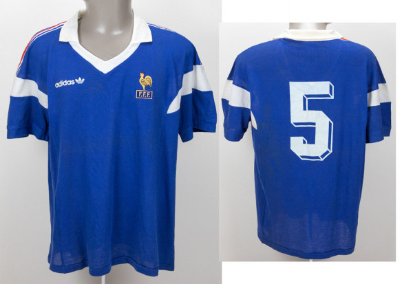 match worn football shirt France U-21 1987