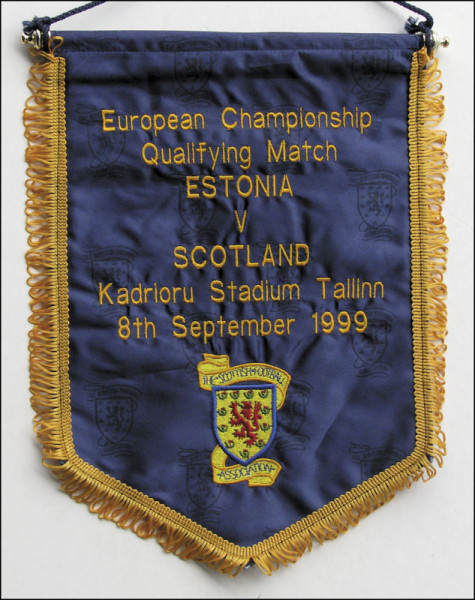 Spielwimpel "EM-Quali. EST v SCOT 1999", Schottland-Wimpel 1999