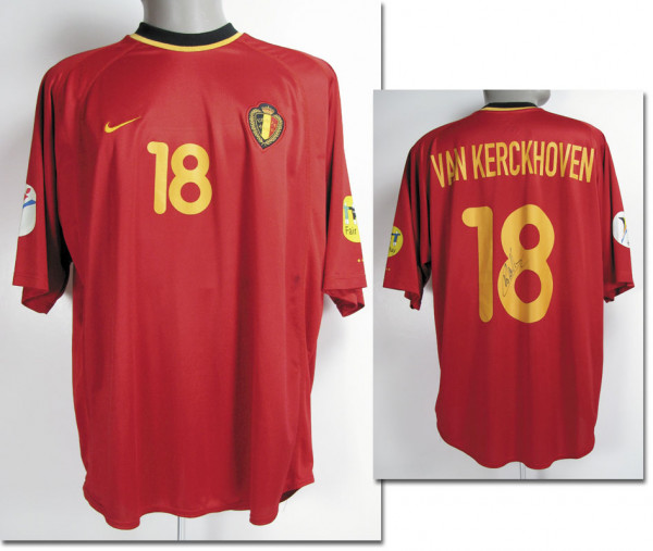 UEFA EURO 2000 match worn football shirt Belgium