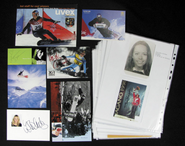 Snowboard OSW 1998-2002: 22 Belege mit Originalsignaturen